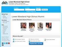 Tablet Screenshot of lowermorelandhighschool.com
